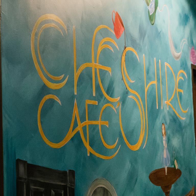  Cheshire Cafe painted wall sign